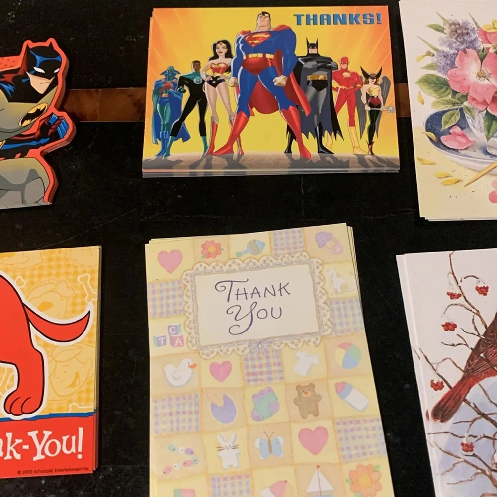 Assortment of 65 Note and Thank You Cards